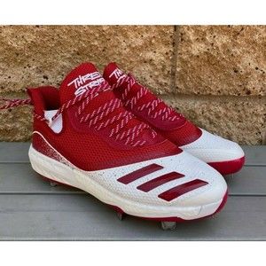 New adidas Icon V Metal Baseball  Boost Cleats Red White Men’s Size 13.5 G28248